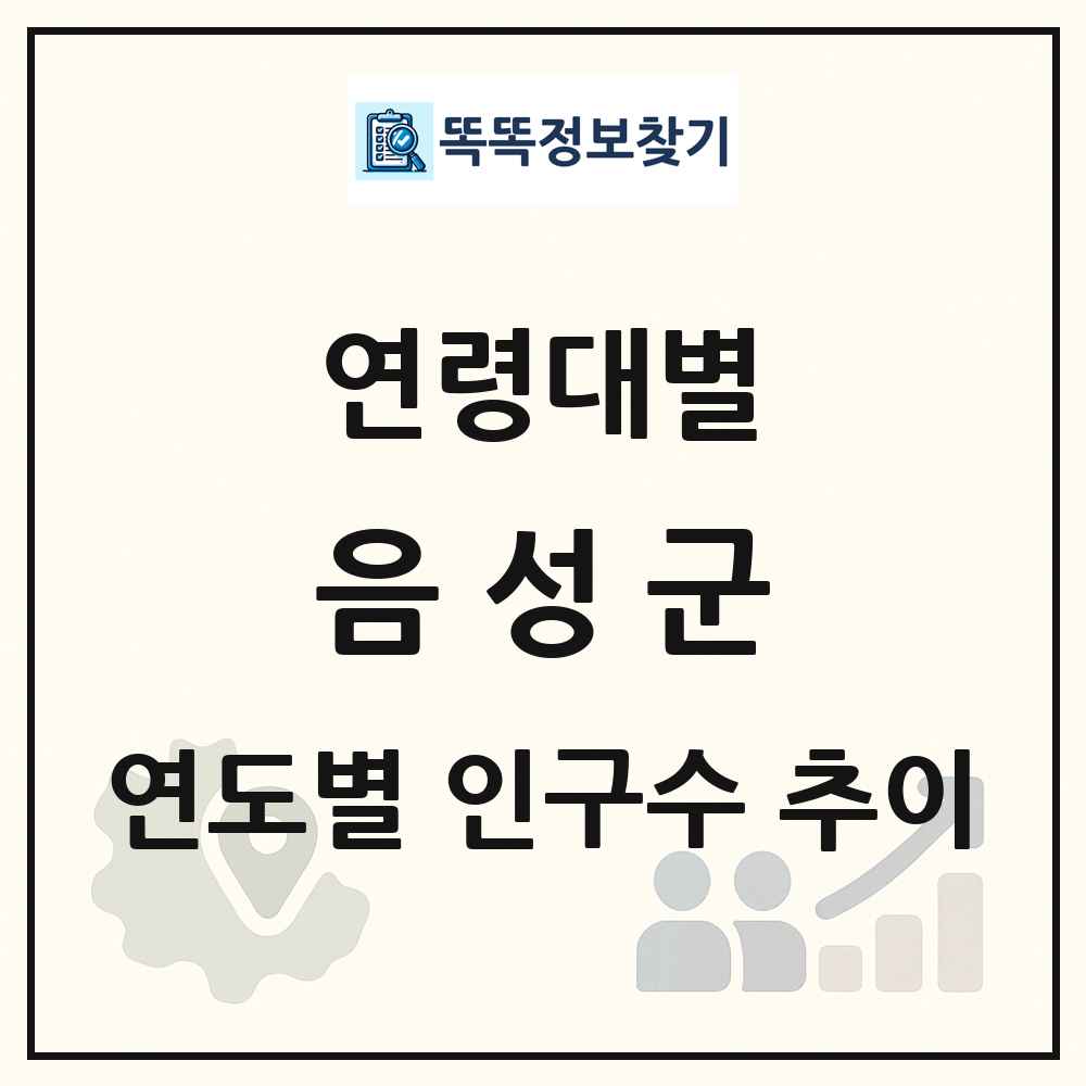 음성군 생애주기별 인구수 링크 그림